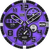 Purple Step Watch Face