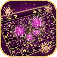 Pink Gold Butterfly Tema