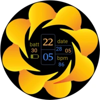 Yellow Digital Watch Face