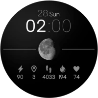 Minimal Watch Face Moon Phase