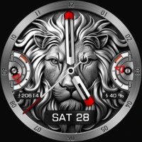 Metal Lion Watch Face