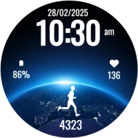 Earth Digital Watch Face