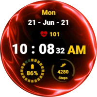 Fluid Red Watch Face