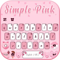 Simple Pink SMS Klavye Arkapla