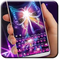 Neon Butterfly Klavye Teması