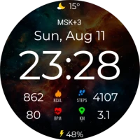 Digital Space Watch Face
