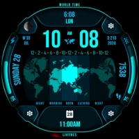World Time Zone Watch Face 051