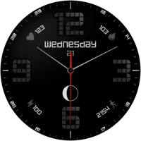 Analog Minimal Moon Watch Face