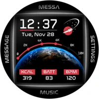 NASA Galaxy Digital Watch Face