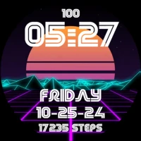 Retro Neon 80s Cool Watchface