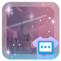 Pink clouds skin for Next SMS