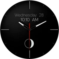 Minimal Analog Watch Face Moon