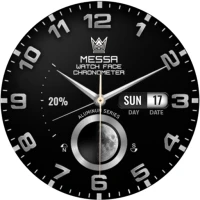 Analog Galaxy Moon Watch Face