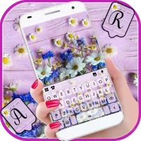 Purple Wood Flowers Klavye Ark