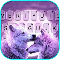 Purple Wolves Klavye Arkaplanı