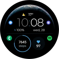 TVV Earth Digital Watch Face