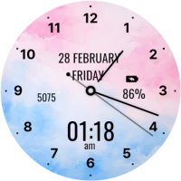 Soft Pink Blue Watch Face