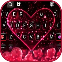 Pink Glitter Heart 2 Klavye Ar