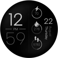 Digital Minimal Watch Face IO