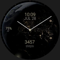 Earth analog watch face