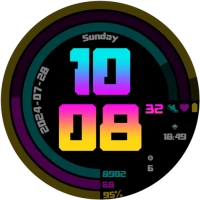 Futuristic Neon Watch Face