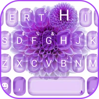 Purple Floral Klavye Teması