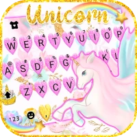 Glitter Unicorn Pink Klavye Ar