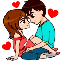 WhatsApp için aşk çıkartmaları