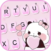Cute Pink Panda Klavye Teması