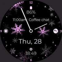 Snowflake purple watch face