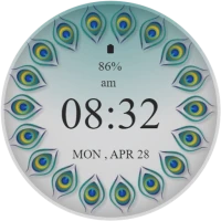 Peacock Feather Watch Face