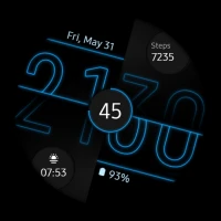 Ne001 neon digital watch face