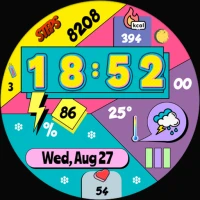 Retro Time Digital Watch Face
